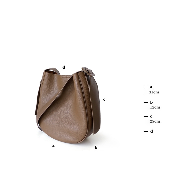 Camel Brown Wide Shoulder Bucket Bag Trend Hobo Bags