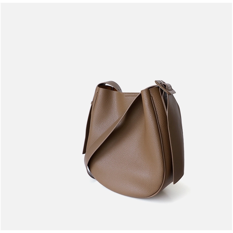 Black Wide Shoulder Bucket Bag Trend Hobo Bags