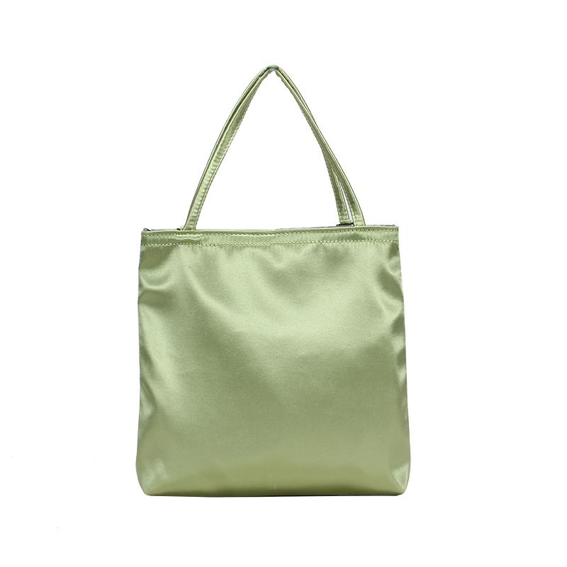 Green Polyester Shopper Bag Fashion Handbag Ladies Purse