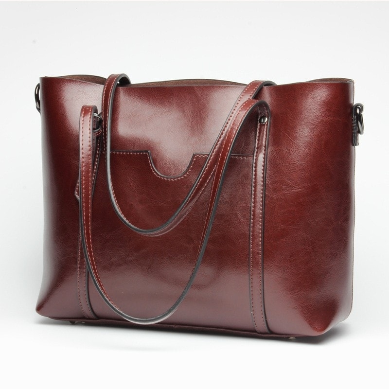 Navy Classy Genuine Leather Side Bags