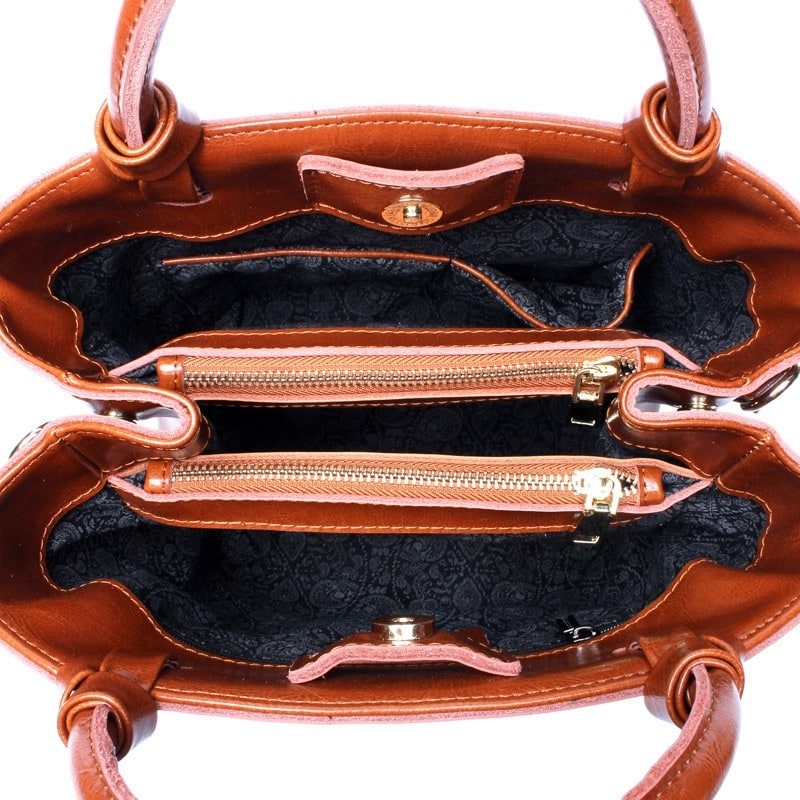 Women's Black Genuine Leather handbags Vintage Mini Tote Bags for Work