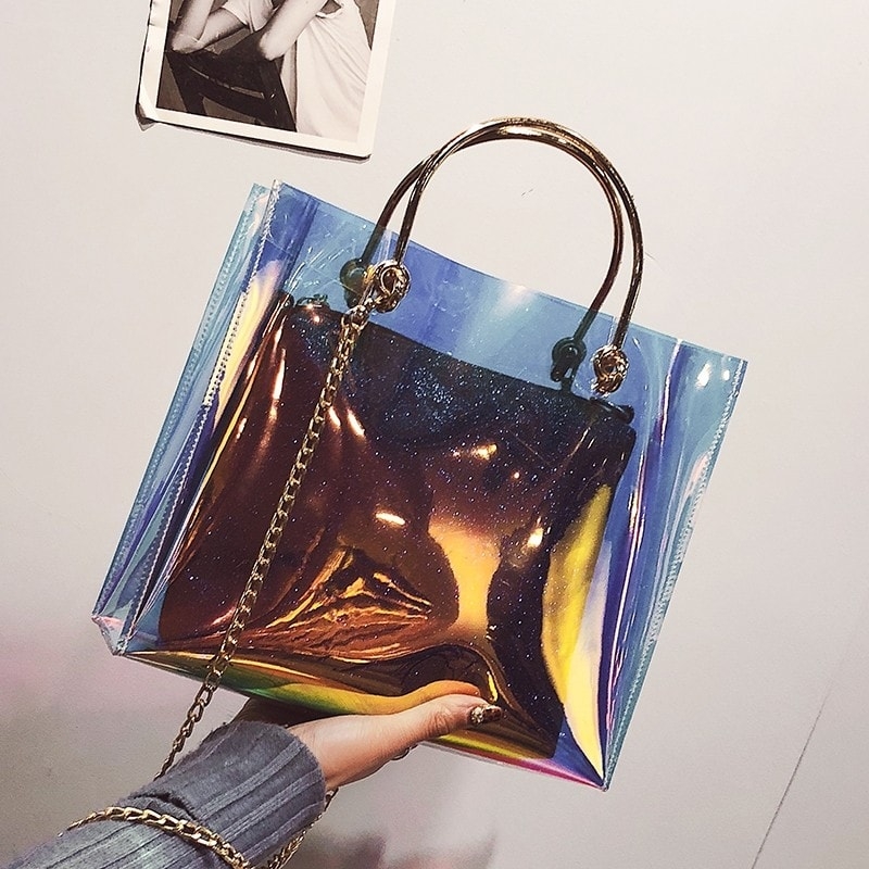 Holographic Clear Purse Summer Multicolor Beach Bag -Type B