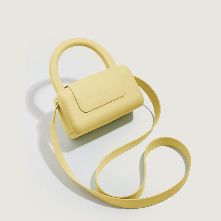 Yellow Satchel Handbag Wide Strap Crossbody Bag Flap Jelly Bags