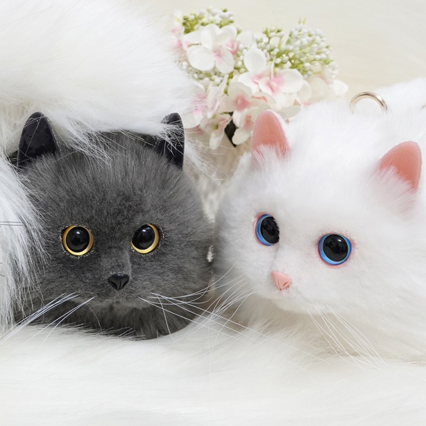 Custom Handmade Imitation Black Fur Cat Crossbody Bag Cute Purses