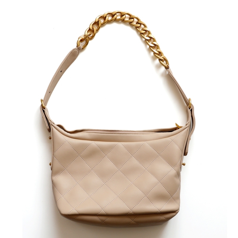 White Quilted Hobo Bag With Chain Strap 2022 Shoulder Bag