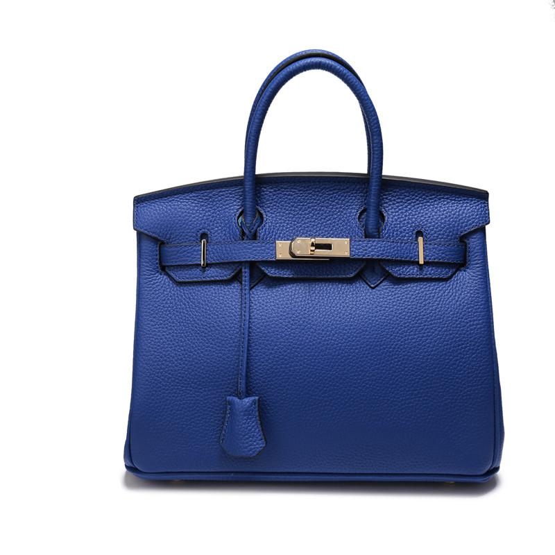 Brown Litchi Leather Handbags Classics Satchel Bags
