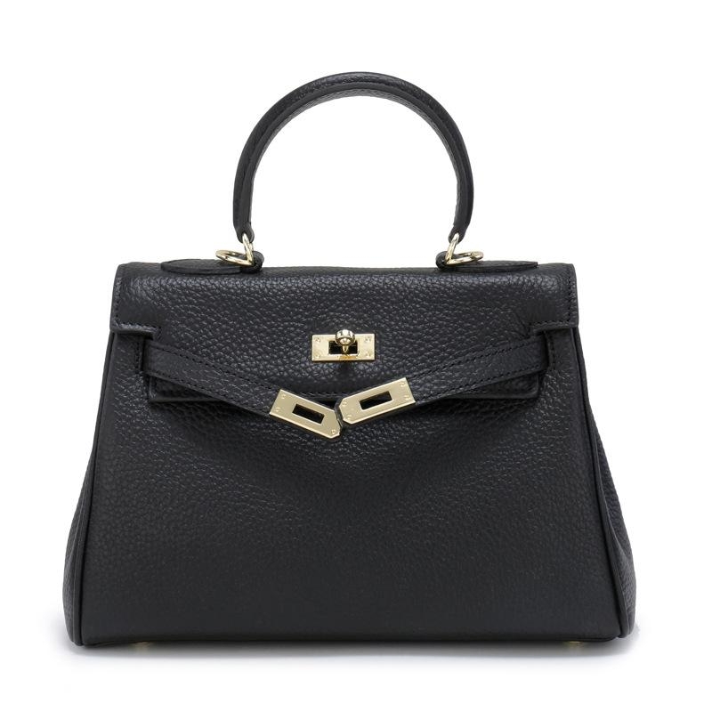 Khaki Linen Leather Handbags Satchel Bags | Baginning