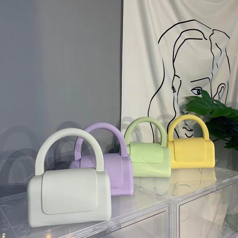 White Satchel Handbag Wide Strap Crossbody Bag Flap Jelly Bags