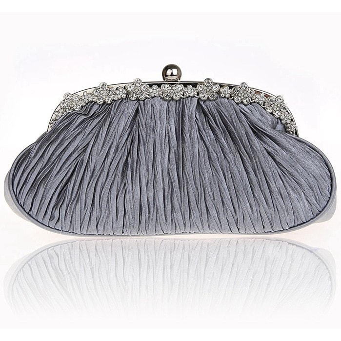 Royal Blue Clutch Bag Rhinestone Hand Purse Elegant Evening Bag