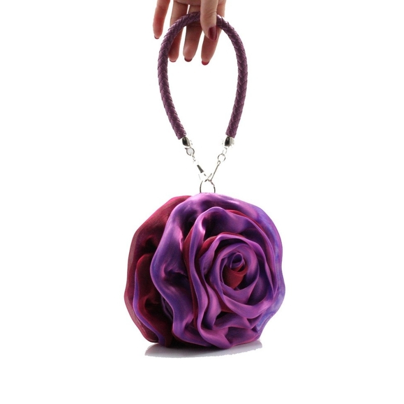 Purple Flower Cute Evening Bags 