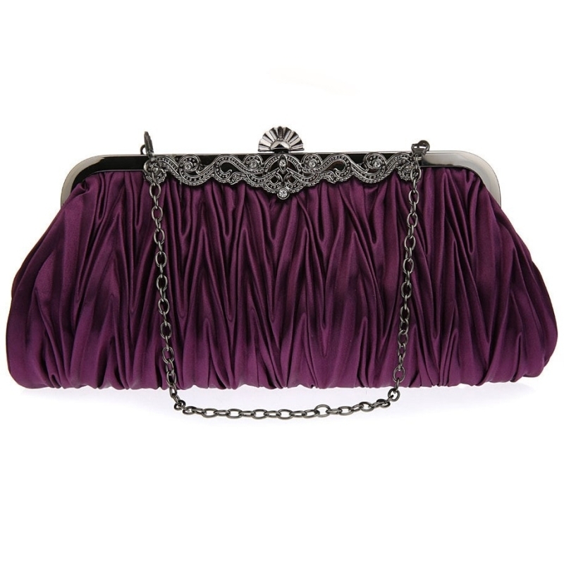 Burgundy Polyester Clutch Bags