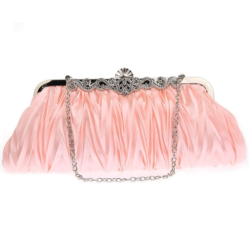 Blush Polyester Clutch Bags