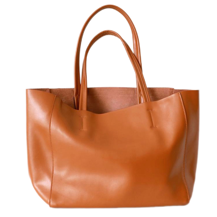 Tan Soft Leather Daily Tote Bags