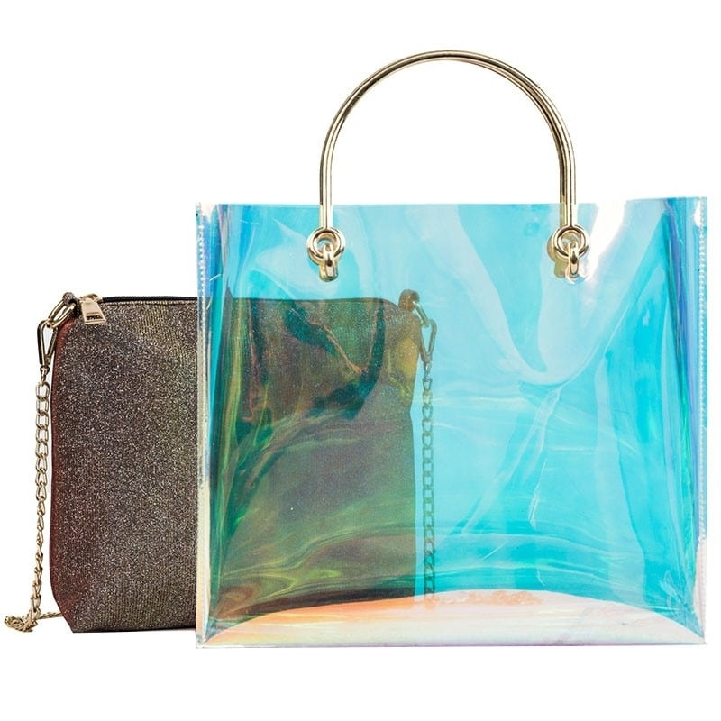 Holographic Multicolor Clear Purse Summer Beach Bag -Type A