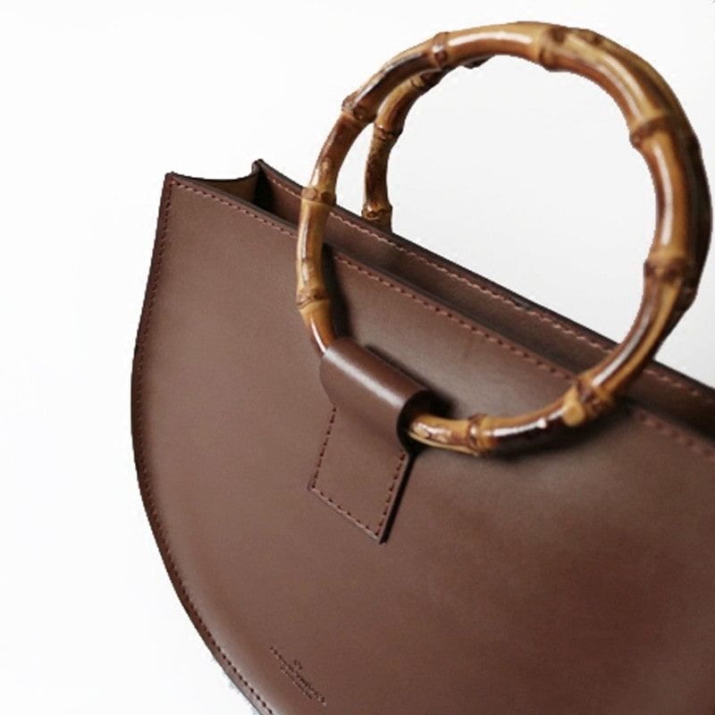 Brown Cute Genuine Leather Mini Handbags
