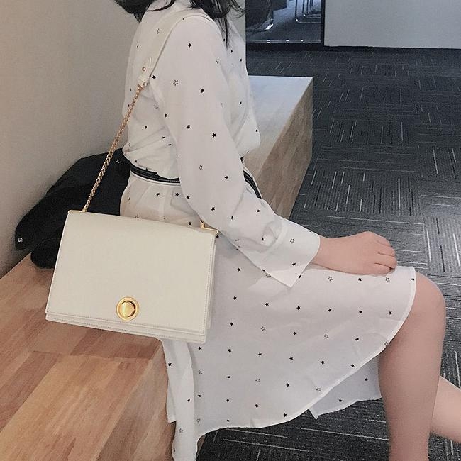 White over the Shoulder Bags Flap Chain Bag
