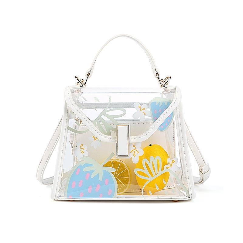 Pink Strawberry Clear Bags Summer Handbags