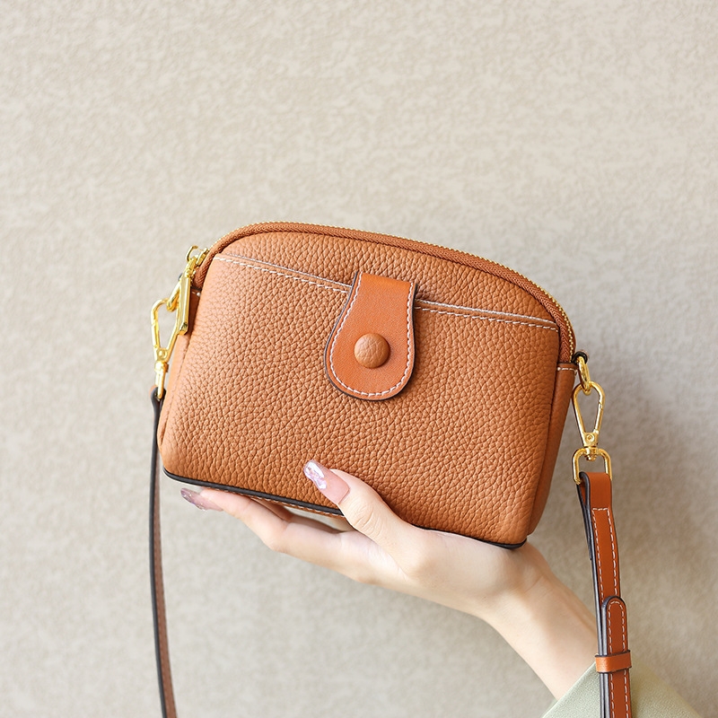 Women's Brown Leather Crossbody Mini Bag