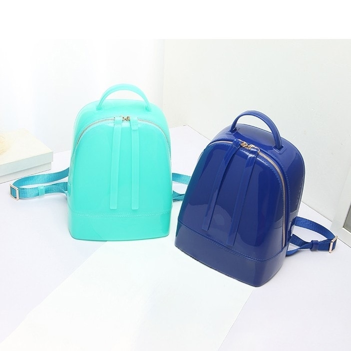 Blue Backpack Cute Clear Jelly Bags